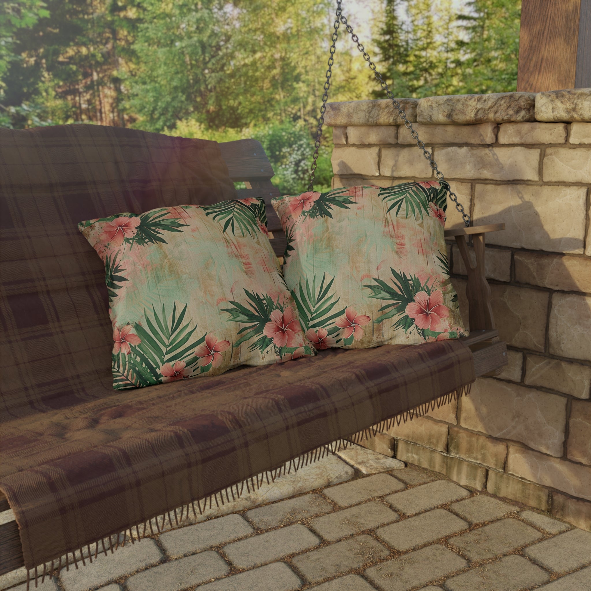 "Vintage Hawaii" Outdoor Pillow