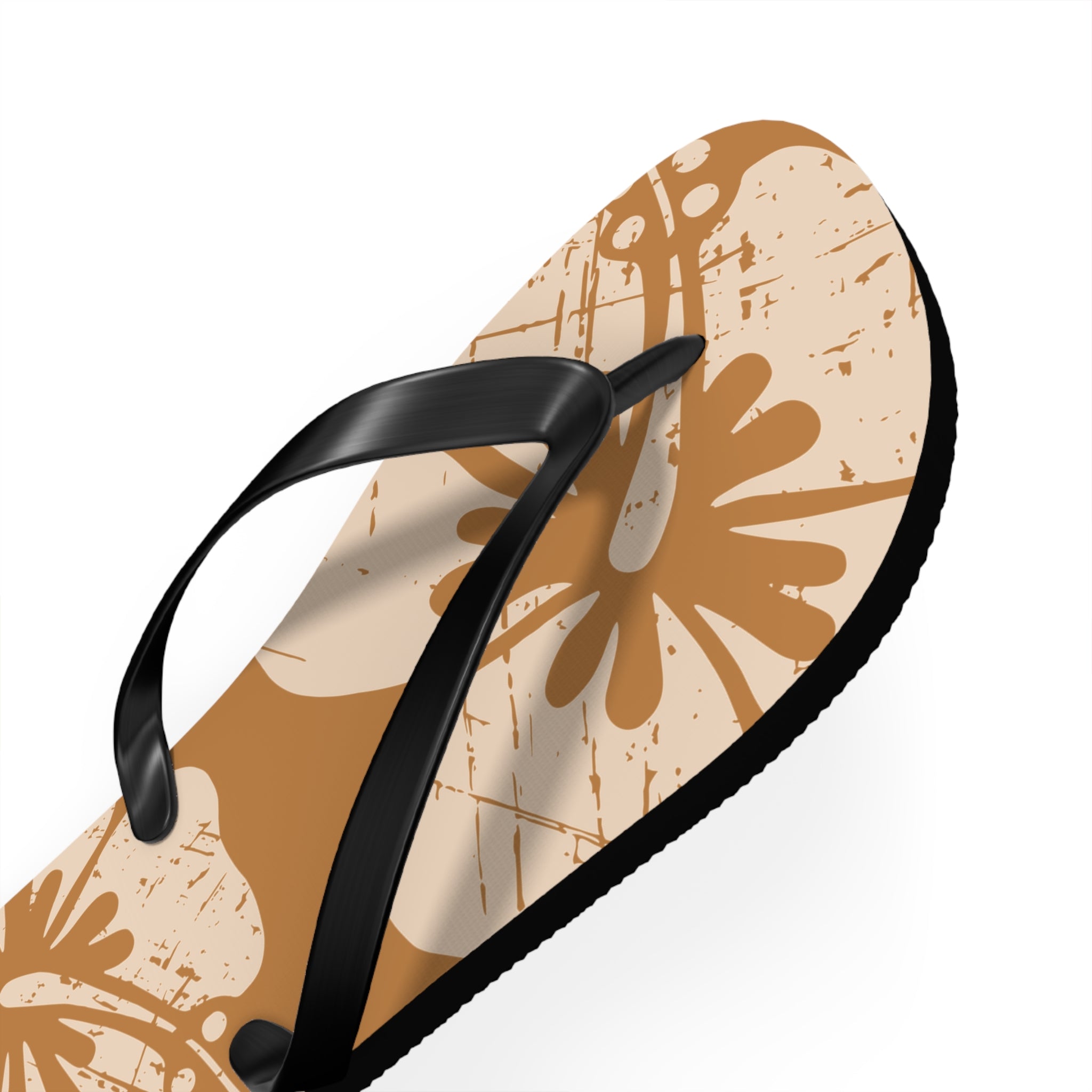 "The Classic Hibiscus" Flip Flop - Distressed Brown