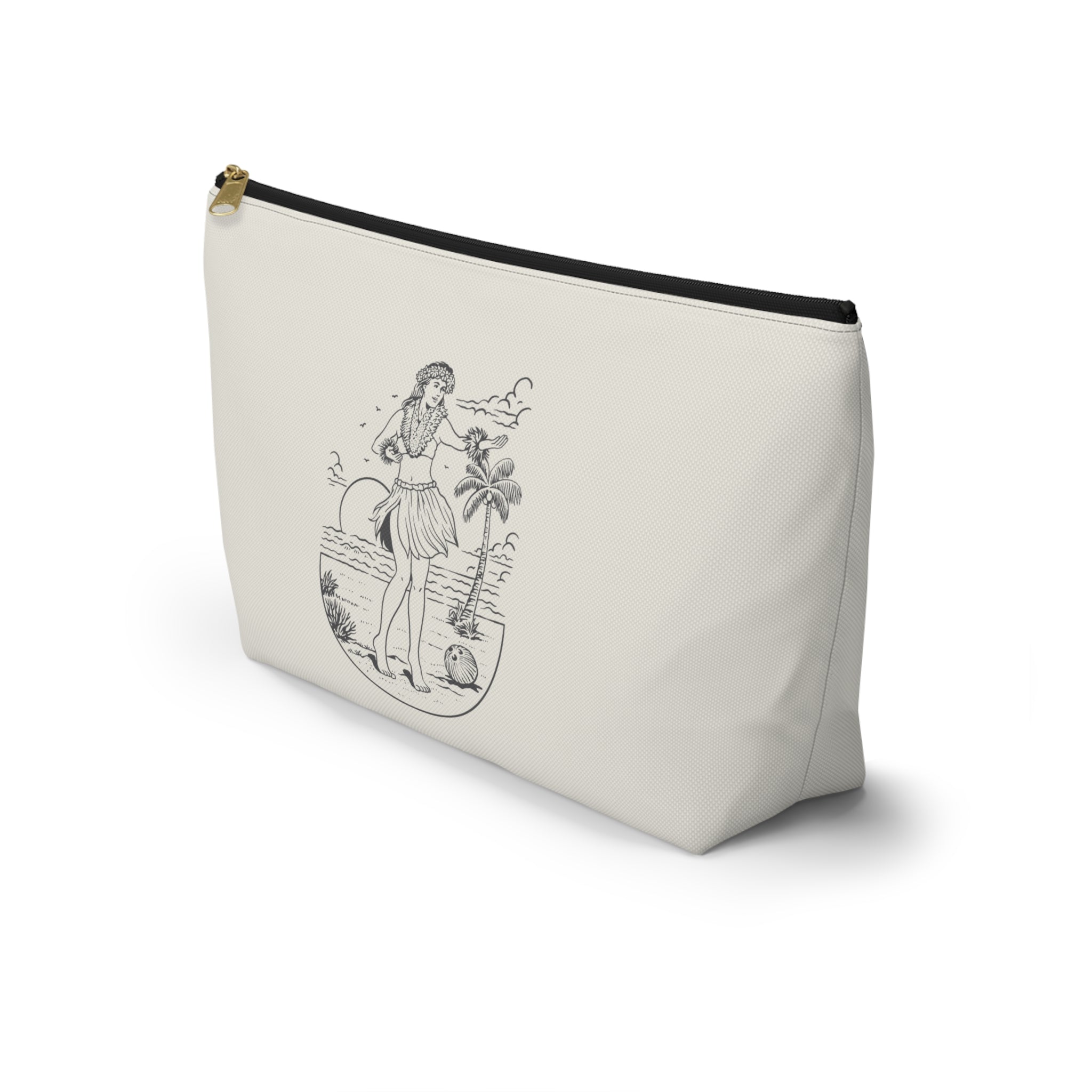 "Hula Girl" Accessory Pouch w T-bottom