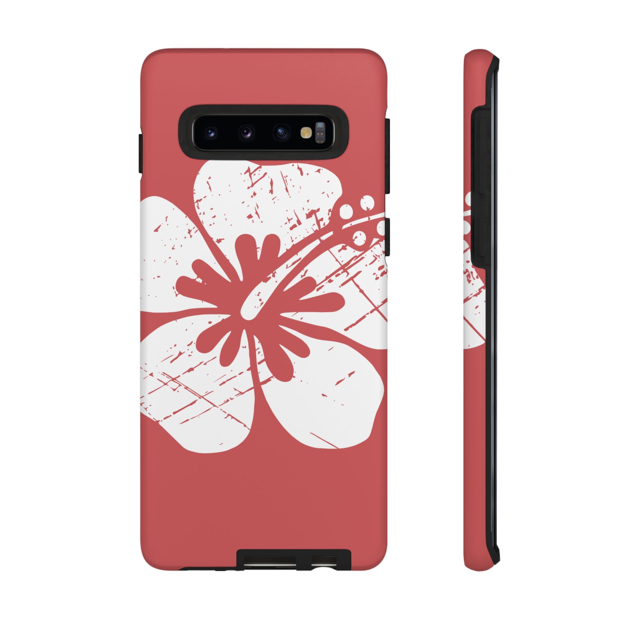 "The Classic Hibiscus" Phone Cover - Distressed Red