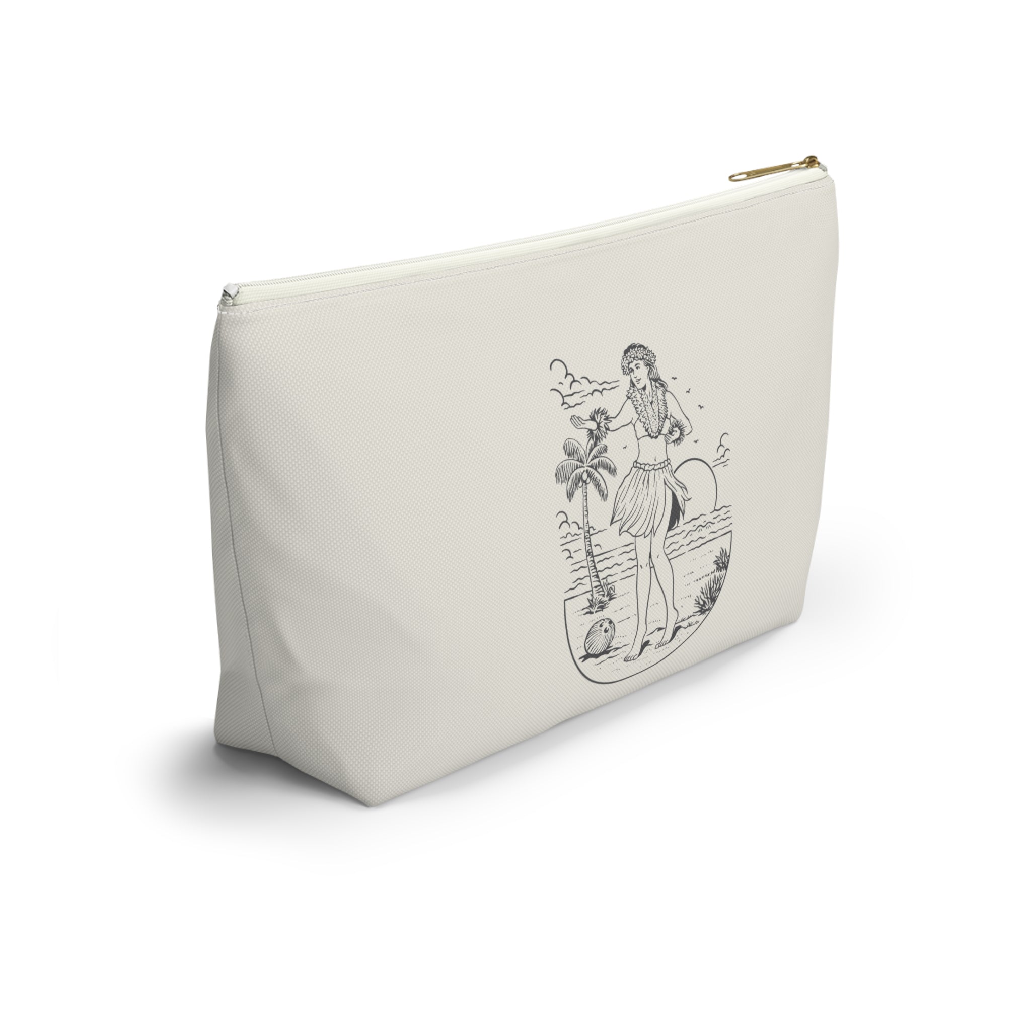 "Hula Girl" Accessory Pouch w T-bottom