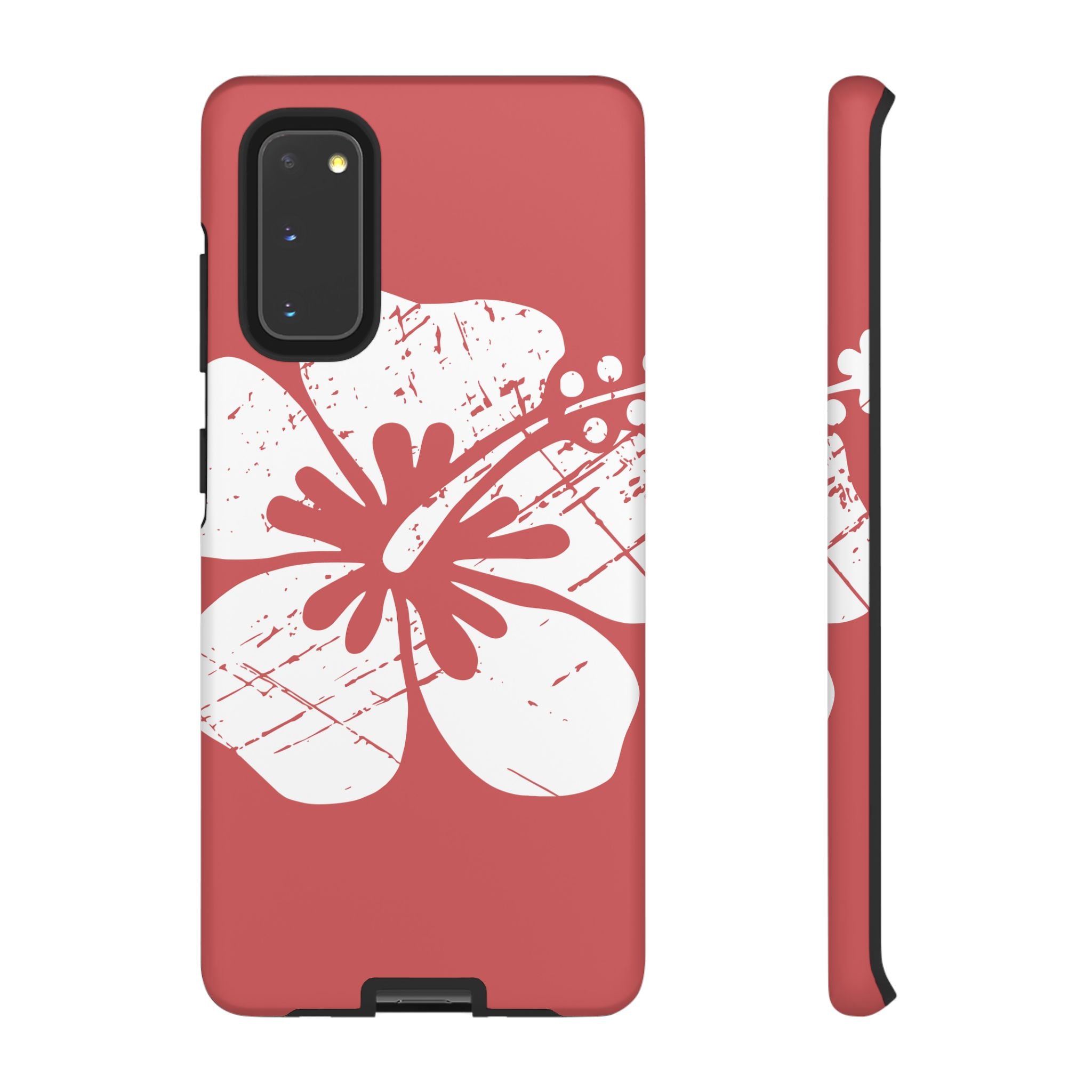 "The Classic Hibiscus" Phone Cover - Distressed Red