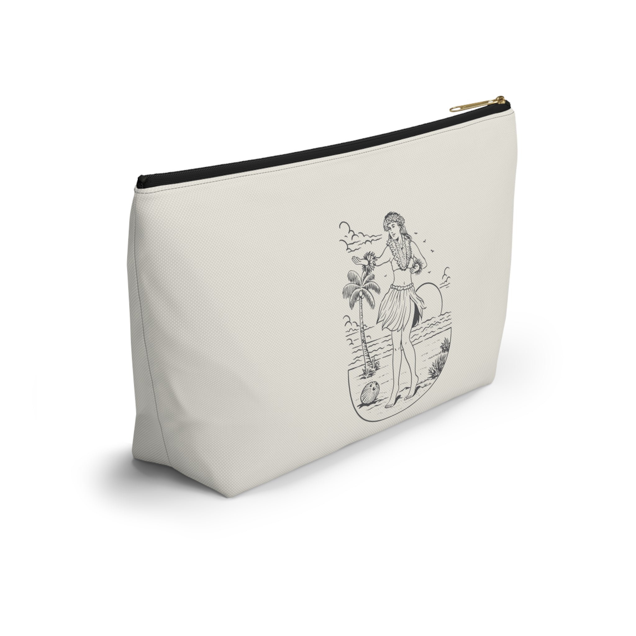 "Hula Girl" Accessory Pouch w T-bottom