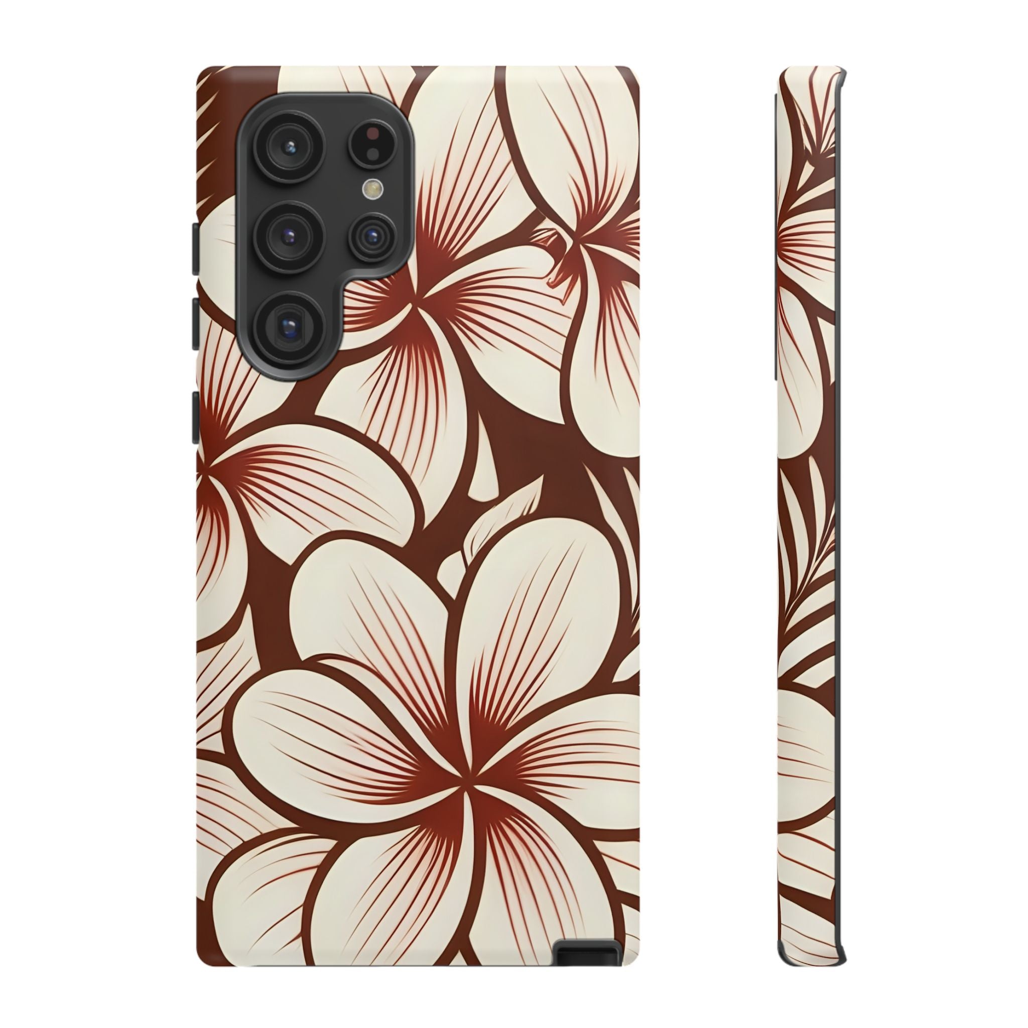 "The Plumeria" Phone Case - Mono Red