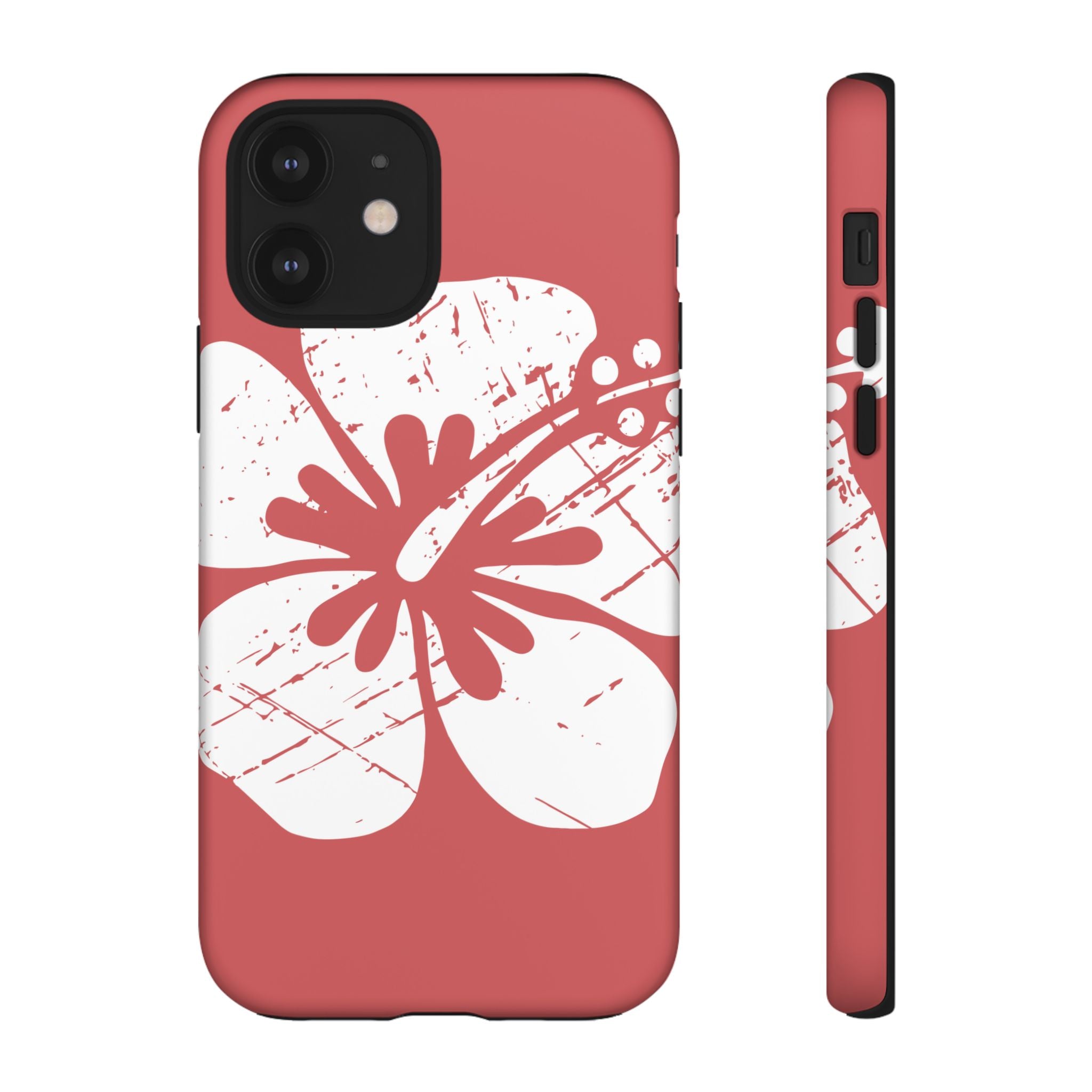 "The Classic Hibiscus" Phone Cover - Distressed Red