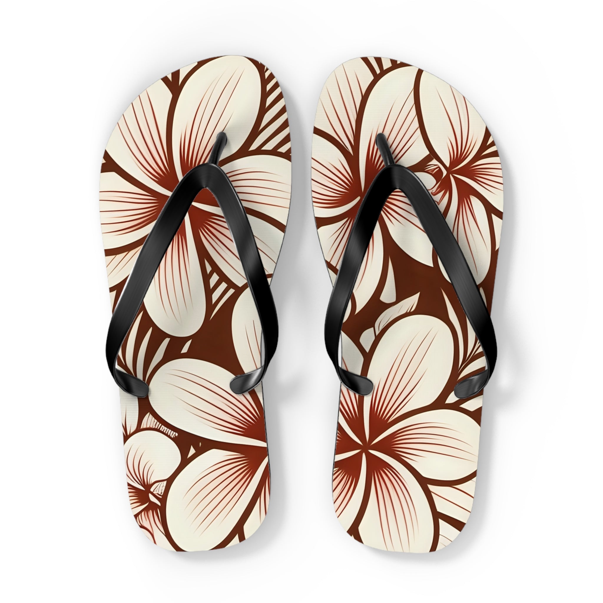 "The Plumeria" Flip Flop - Mono Red