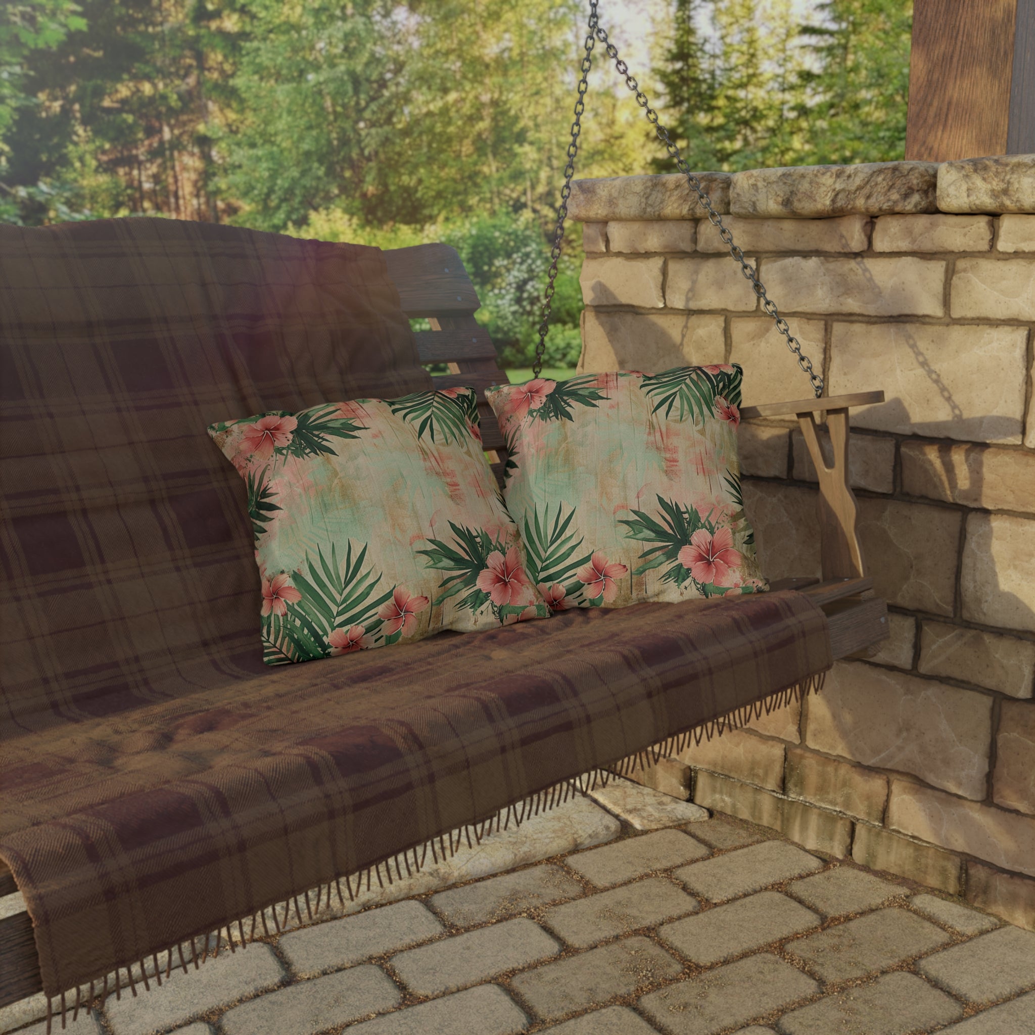 "Vintage Hawaii" Outdoor Pillow