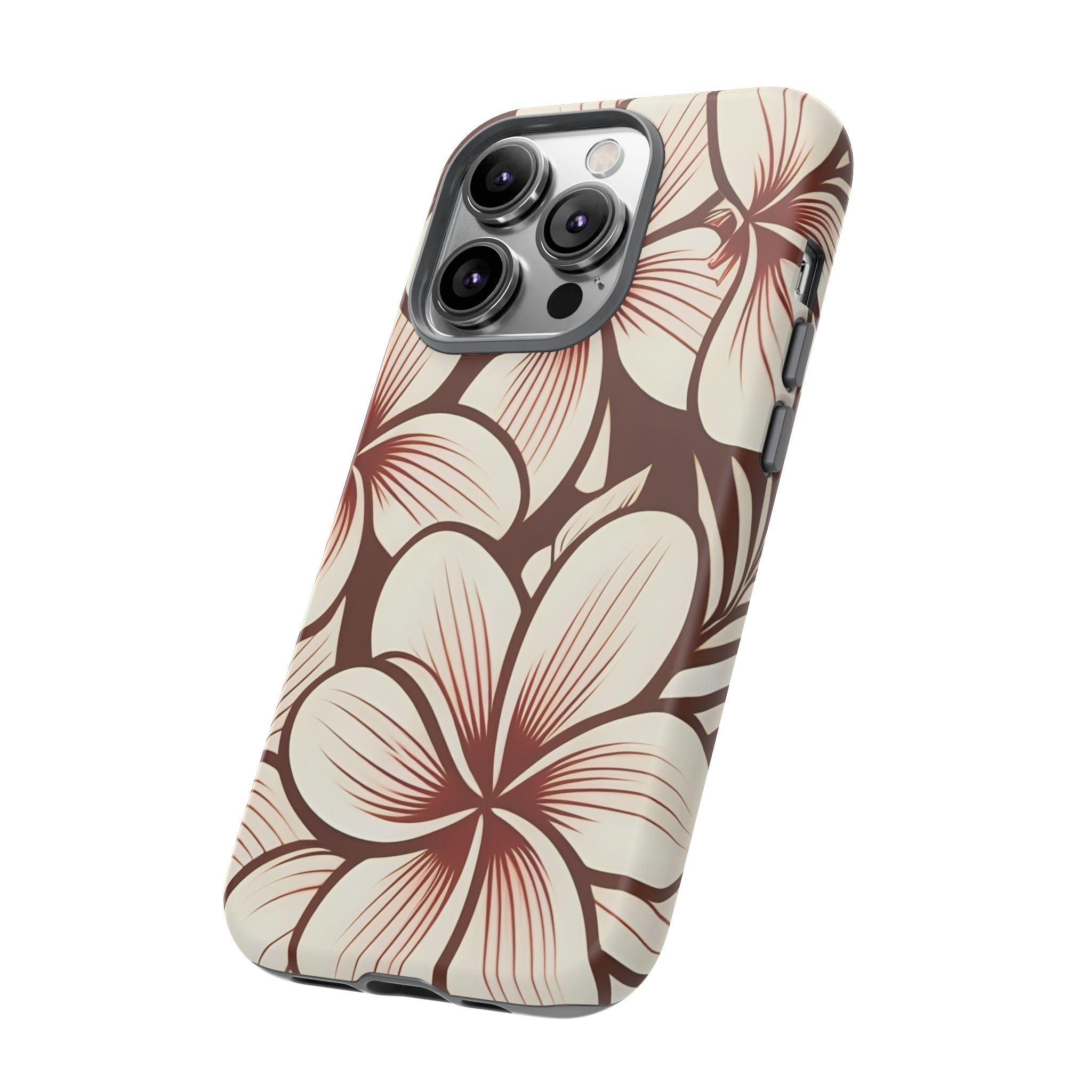 "The Plumeria" Phone Case - Mono Red
