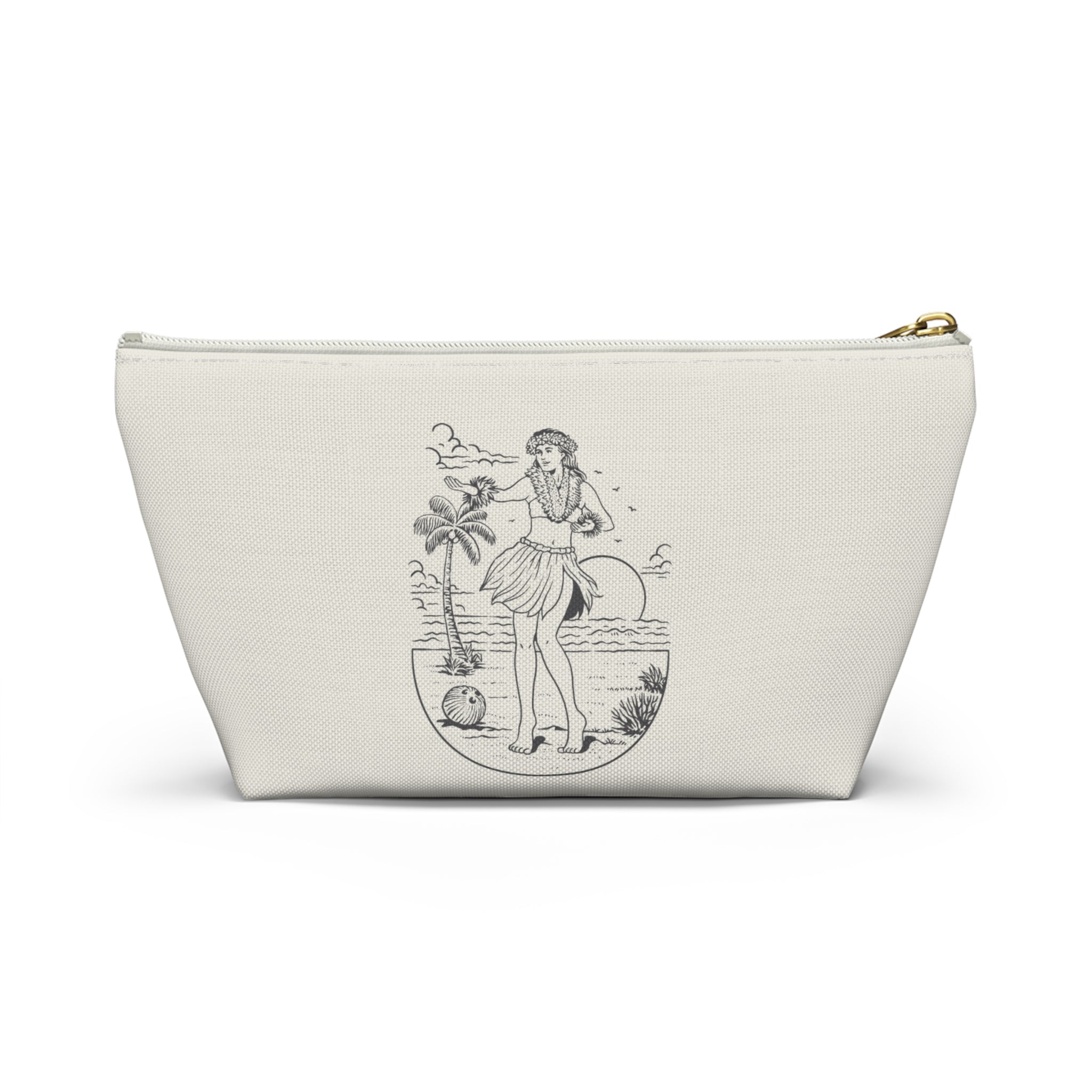 "Hula Girl" Accessory Pouch w T-bottom