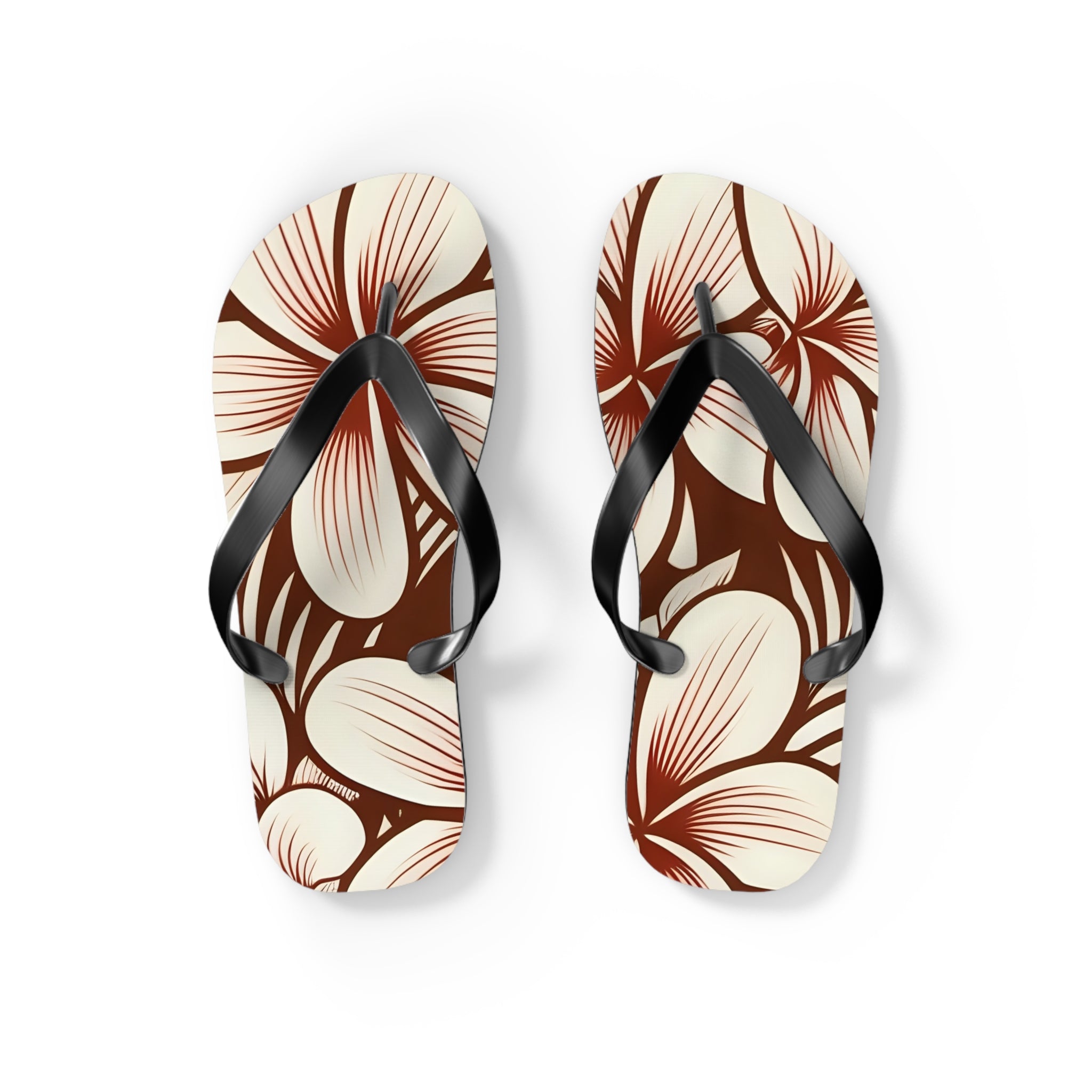 "The Plumeria" Flip Flop - Mono Red