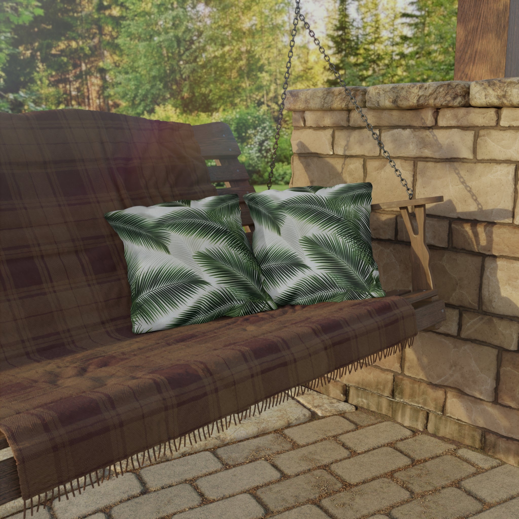 "The Palm Leaf" Outdoor Pillow