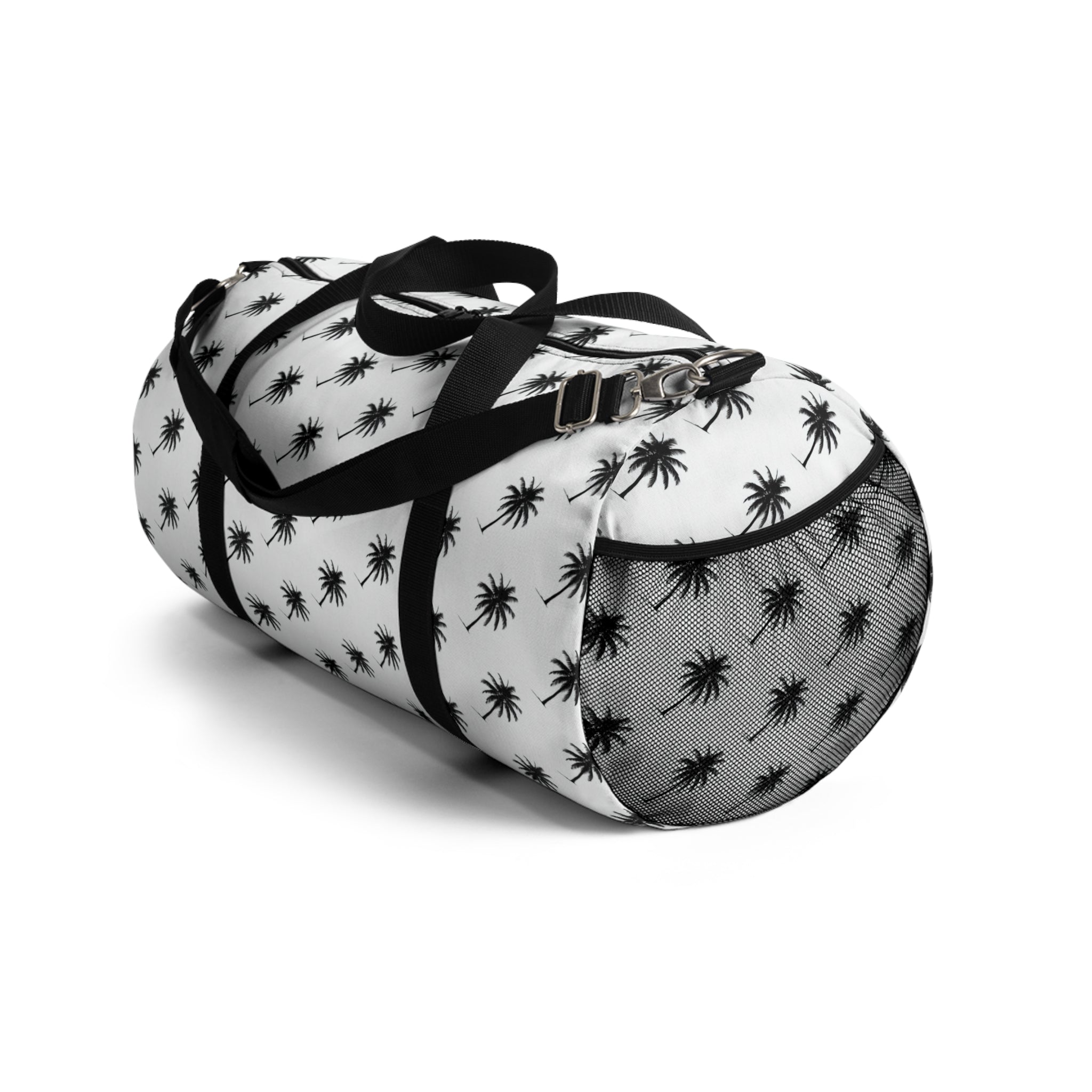 "Swaying Palms" Duffel Bag - Black and White