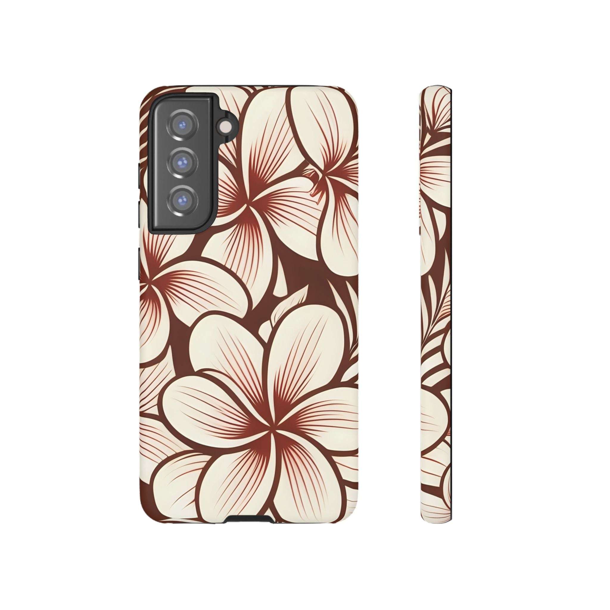 "The Plumeria" Phone Case - Mono Red
