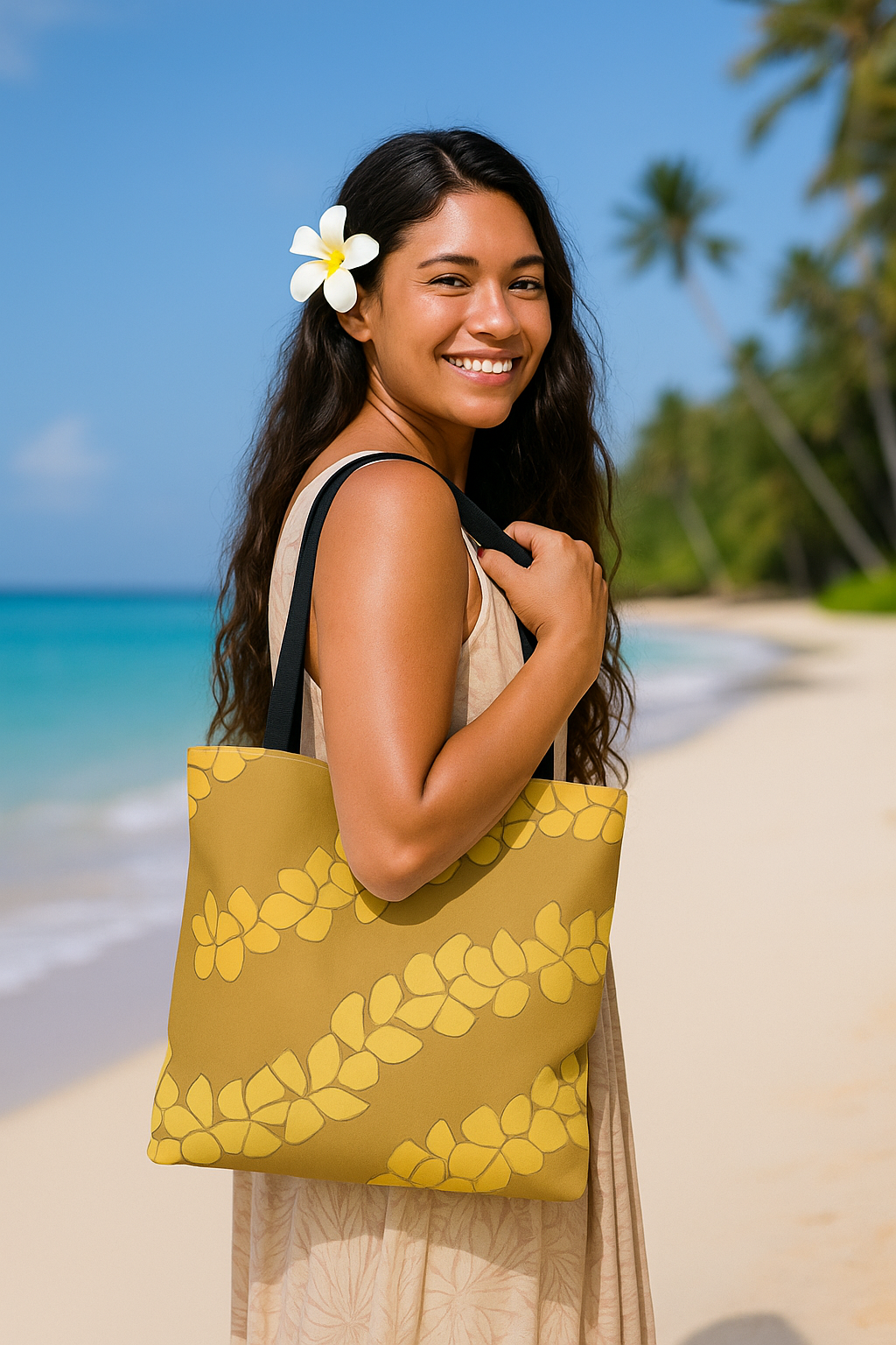 Puakenikeni Tote Bag - Sunshine Tones