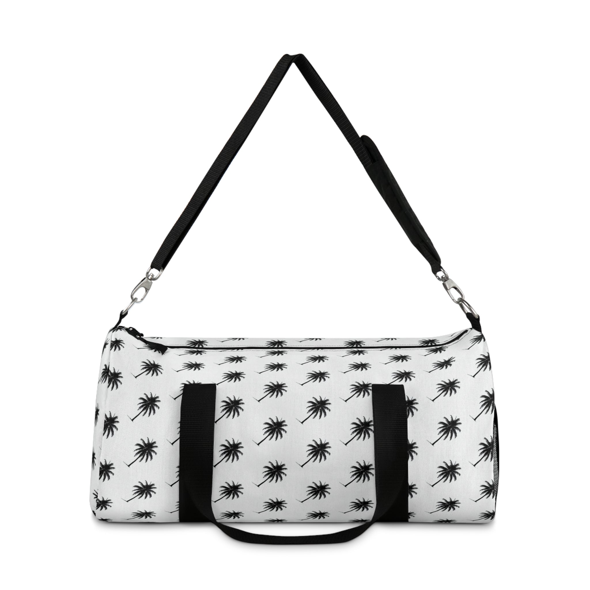 "Swaying Palms" Duffel Bag - Black and White