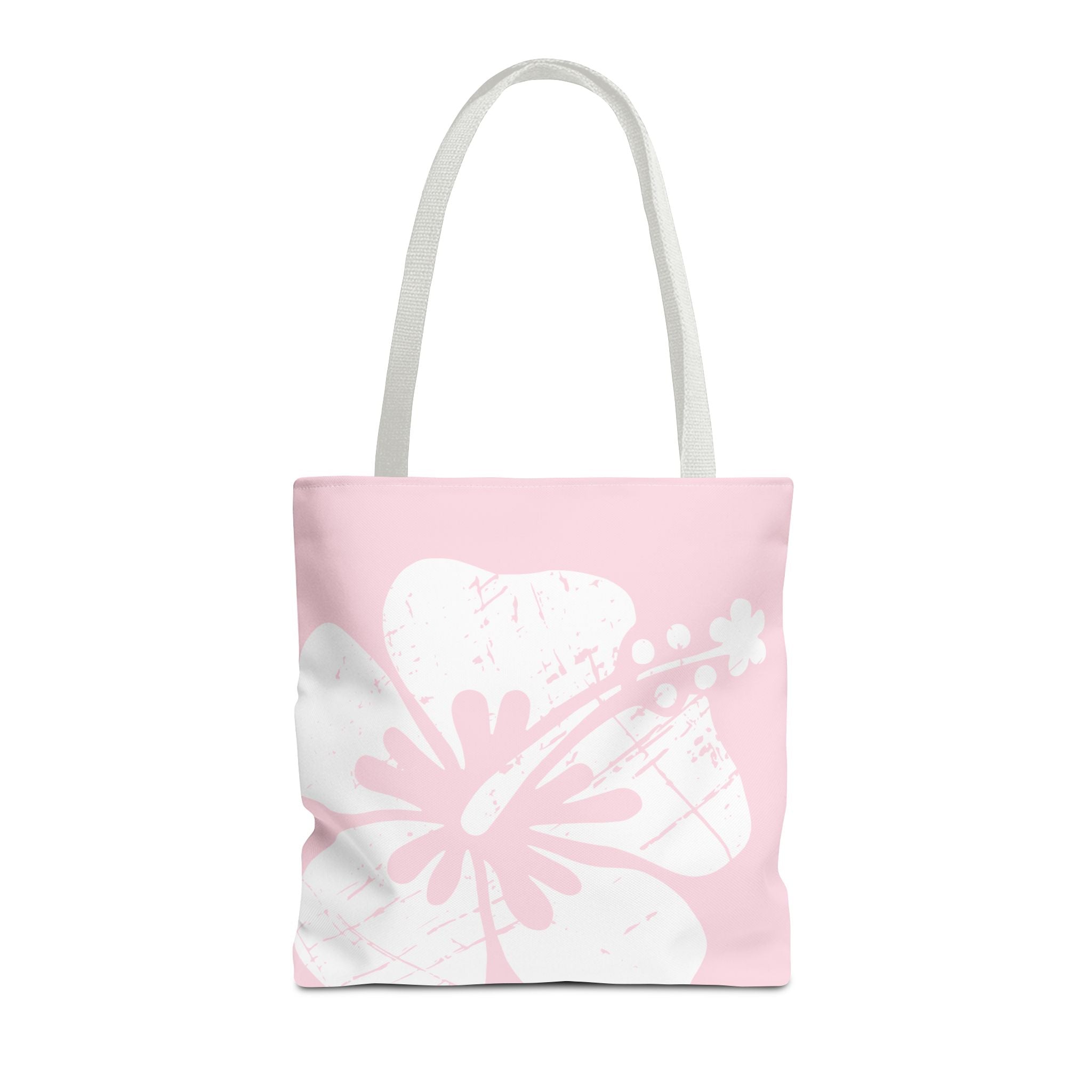 "The Classic Hibiscus" Tote Bag - Distressed Pink