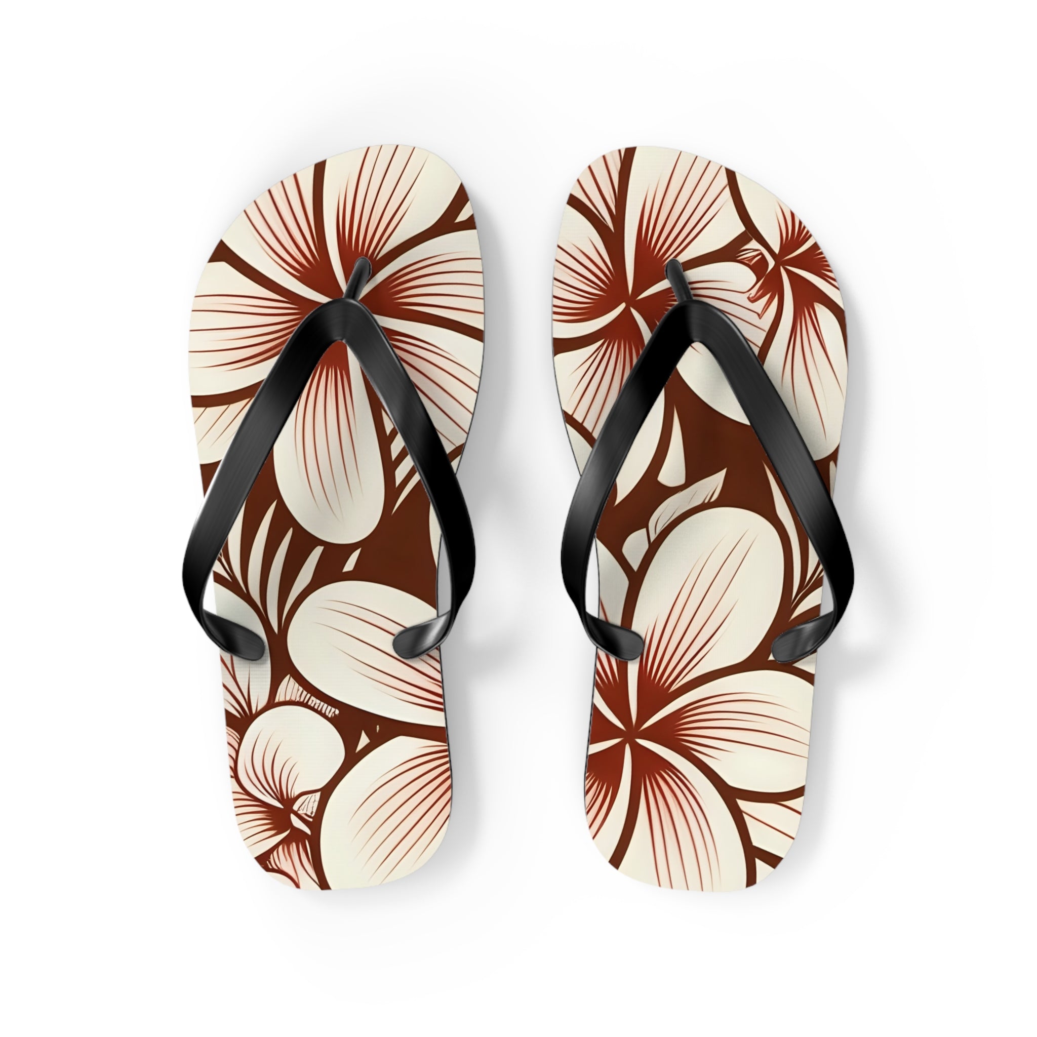 "The Plumeria" Flip Flop - Mono Red