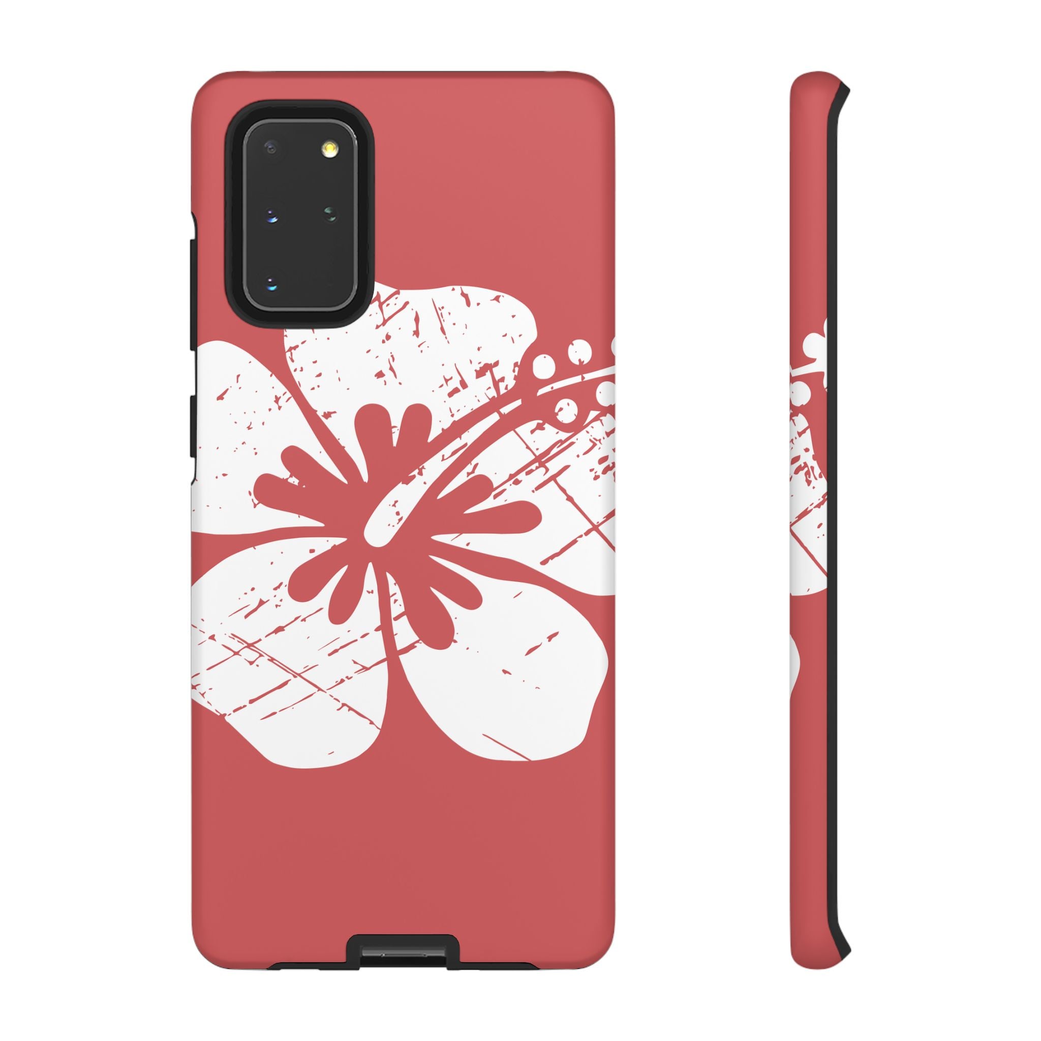 "The Classic Hibiscus" Phone Cover - Distressed Red
