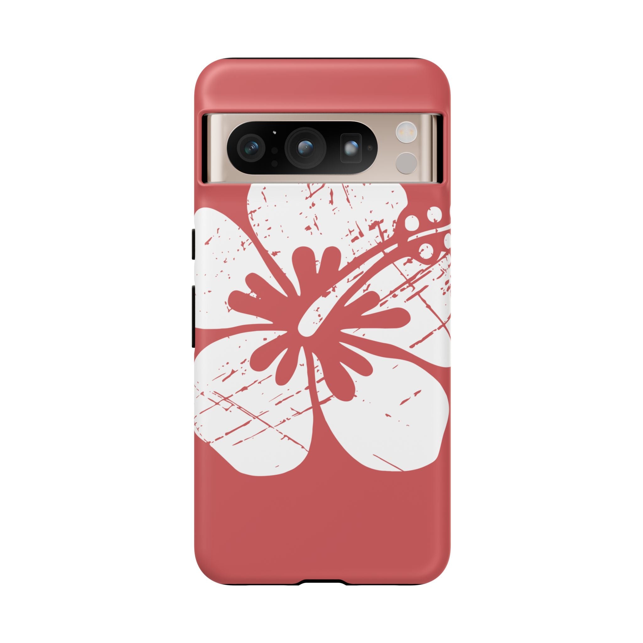 "The Classic Hibiscus" Phone Cover - Distressed Red