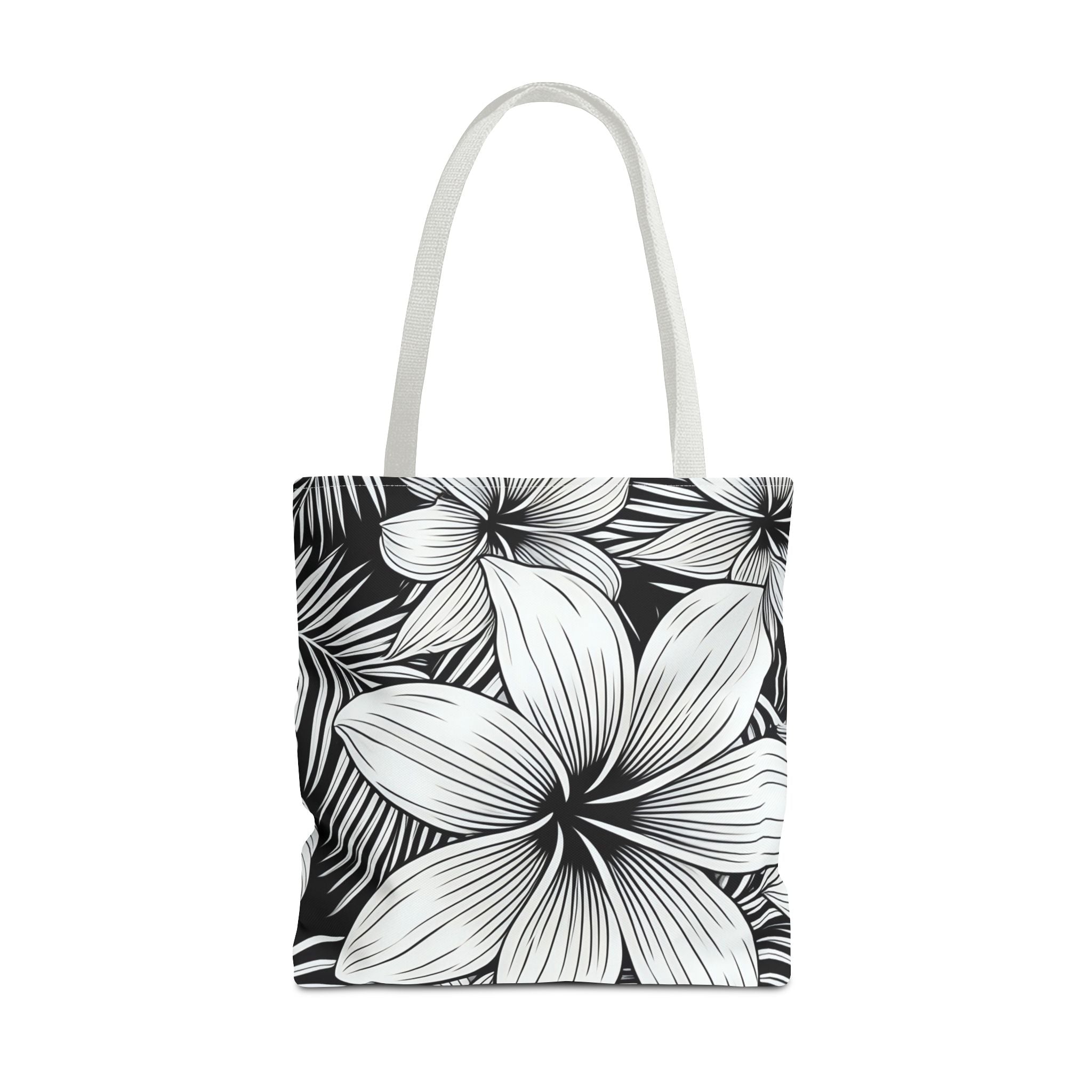 "Plumeria" Tote Bag - Black and White