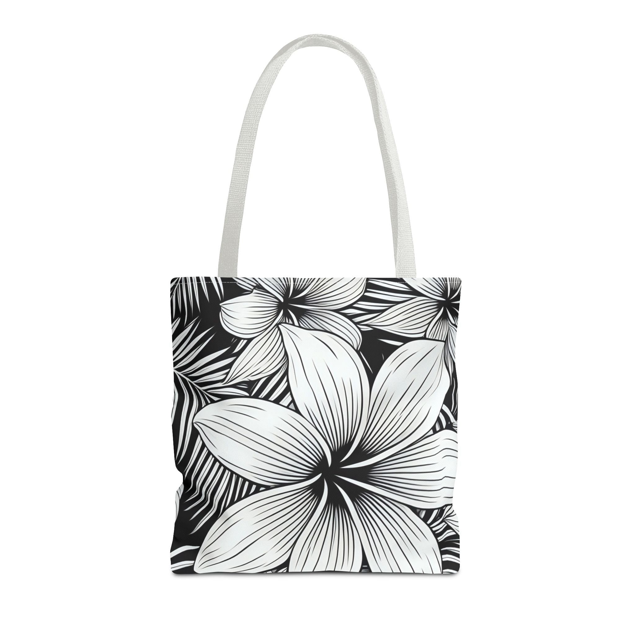 "Plumeria" Tote Bag - Black and White