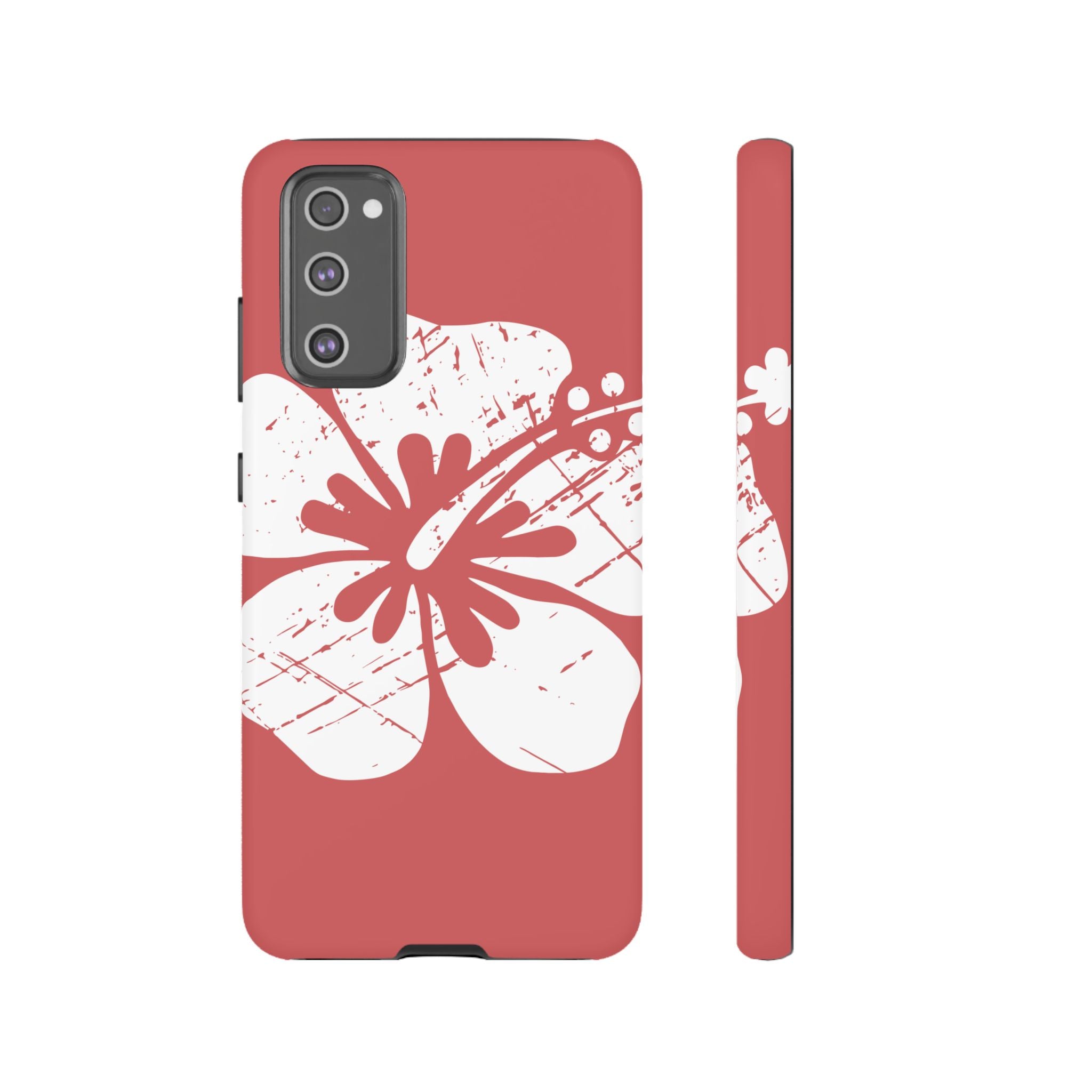 "The Classic Hibiscus" Phone Cover - Distressed Red