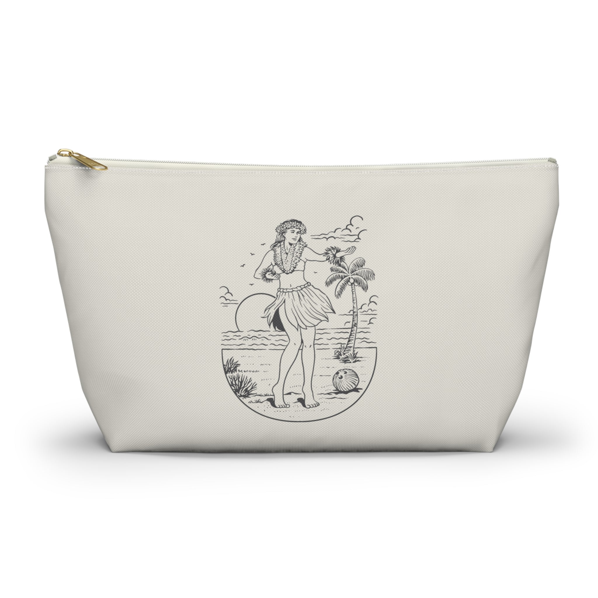 "Hula Girl" Accessory Pouch w T-bottom