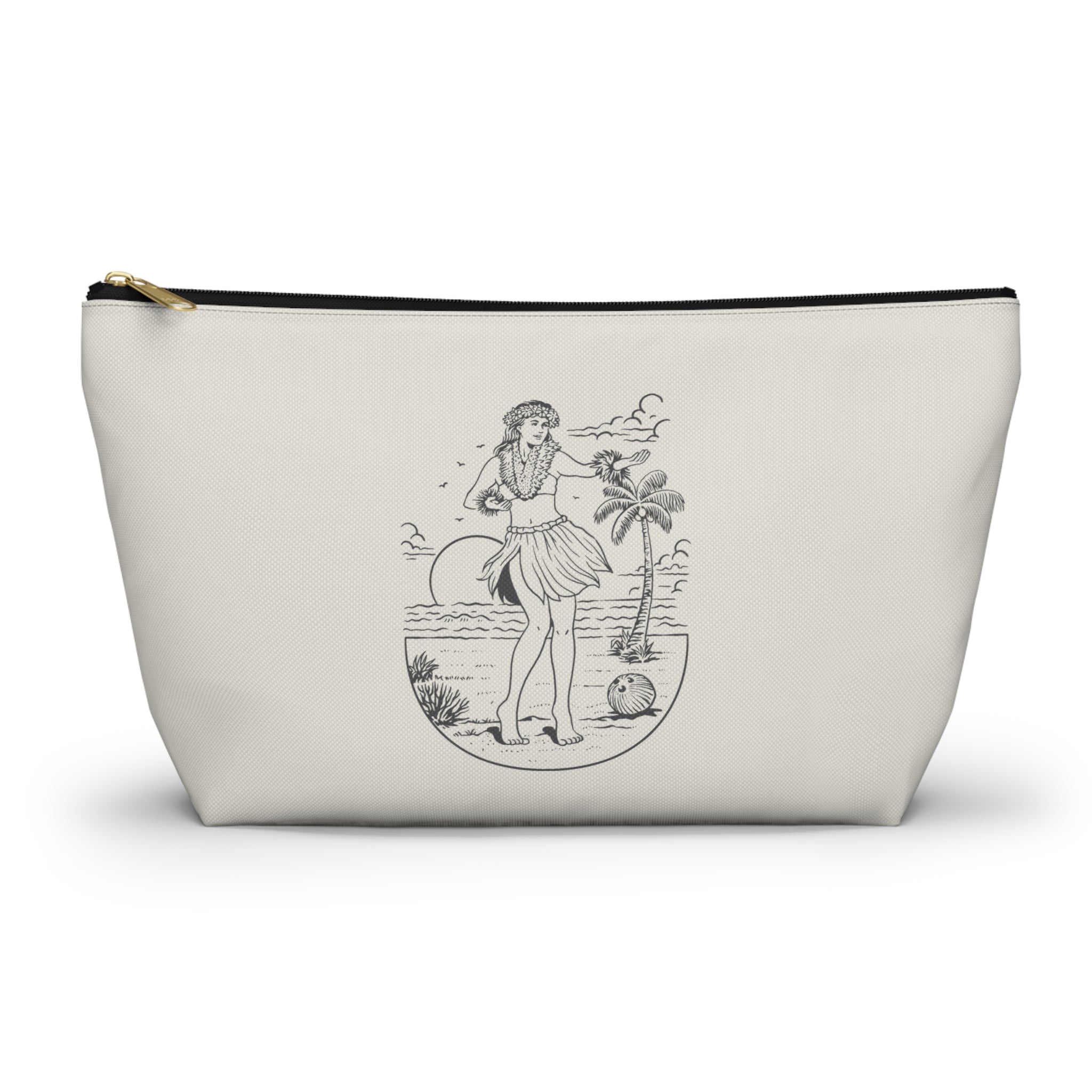 "Hula Girl" Accessory Pouch w T-bottom