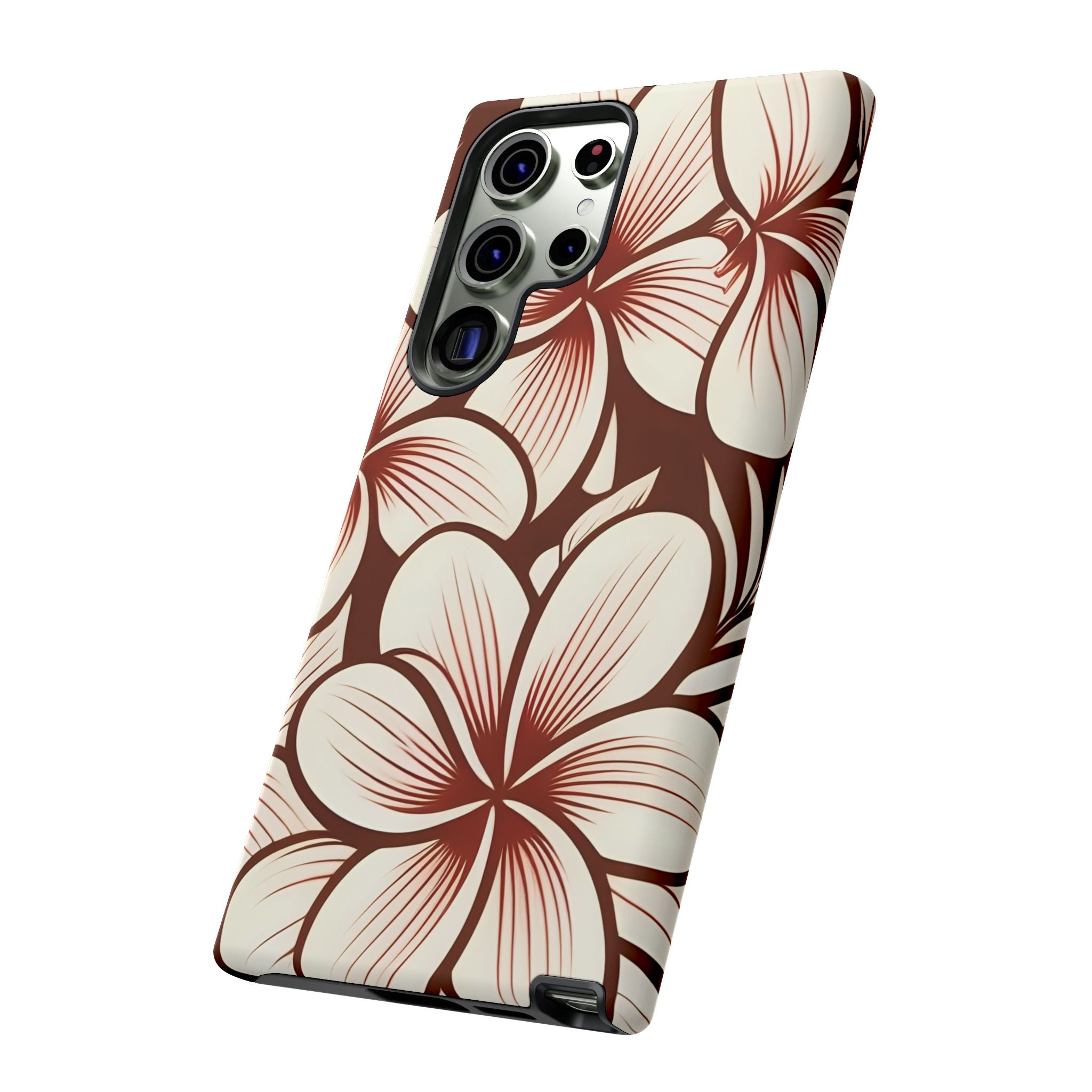 "The Plumeria" Phone Case - Mono Red