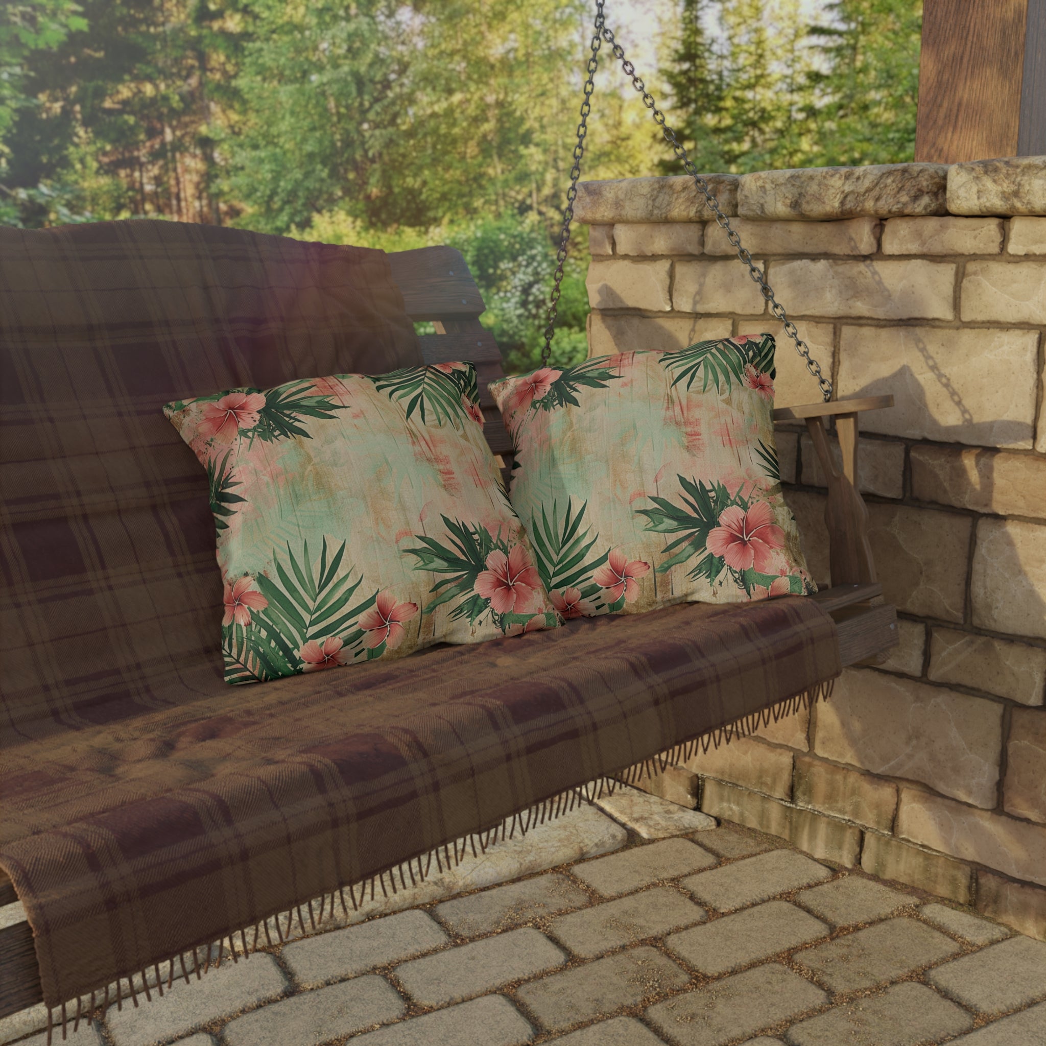 "Vintage Hawaii" Outdoor Pillow