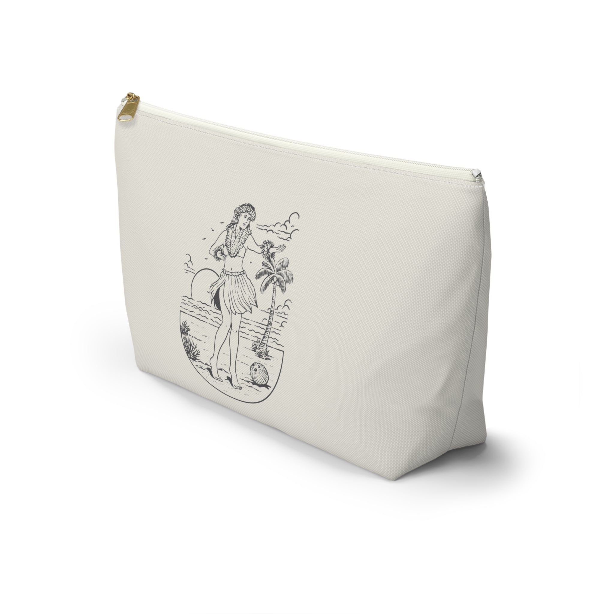 "Hula Girl" Accessory Pouch w T-bottom