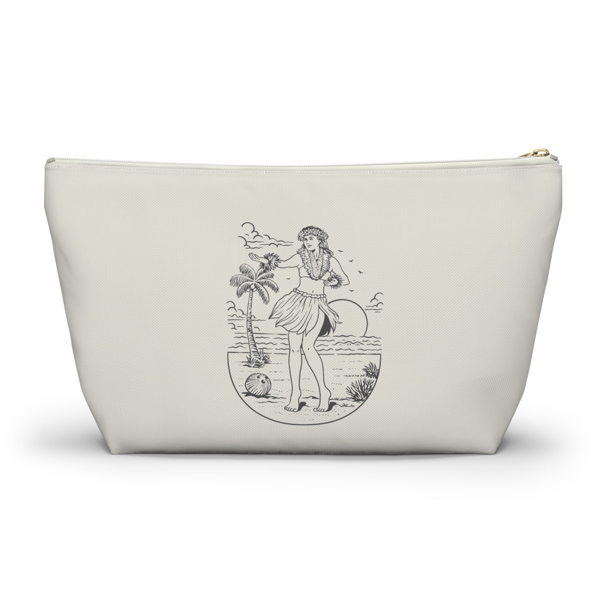 "Hula Girl" Accessory Pouch w T-bottom