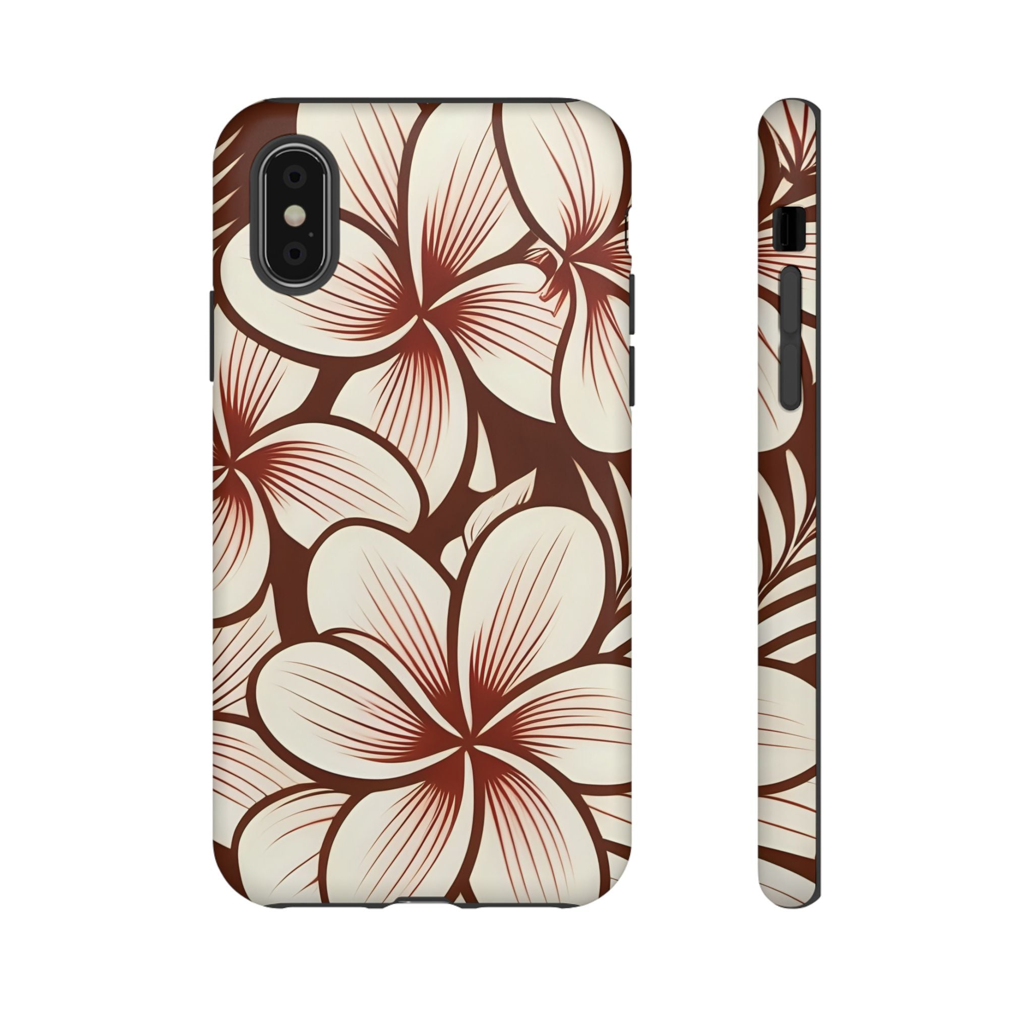 "The Plumeria" Phone Case - Mono Red