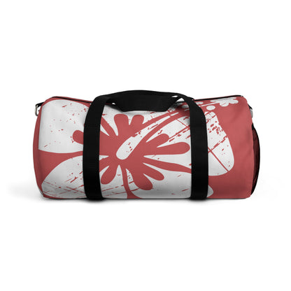 "The Classic Hibiscus" Duffel Bag - Distressed Red