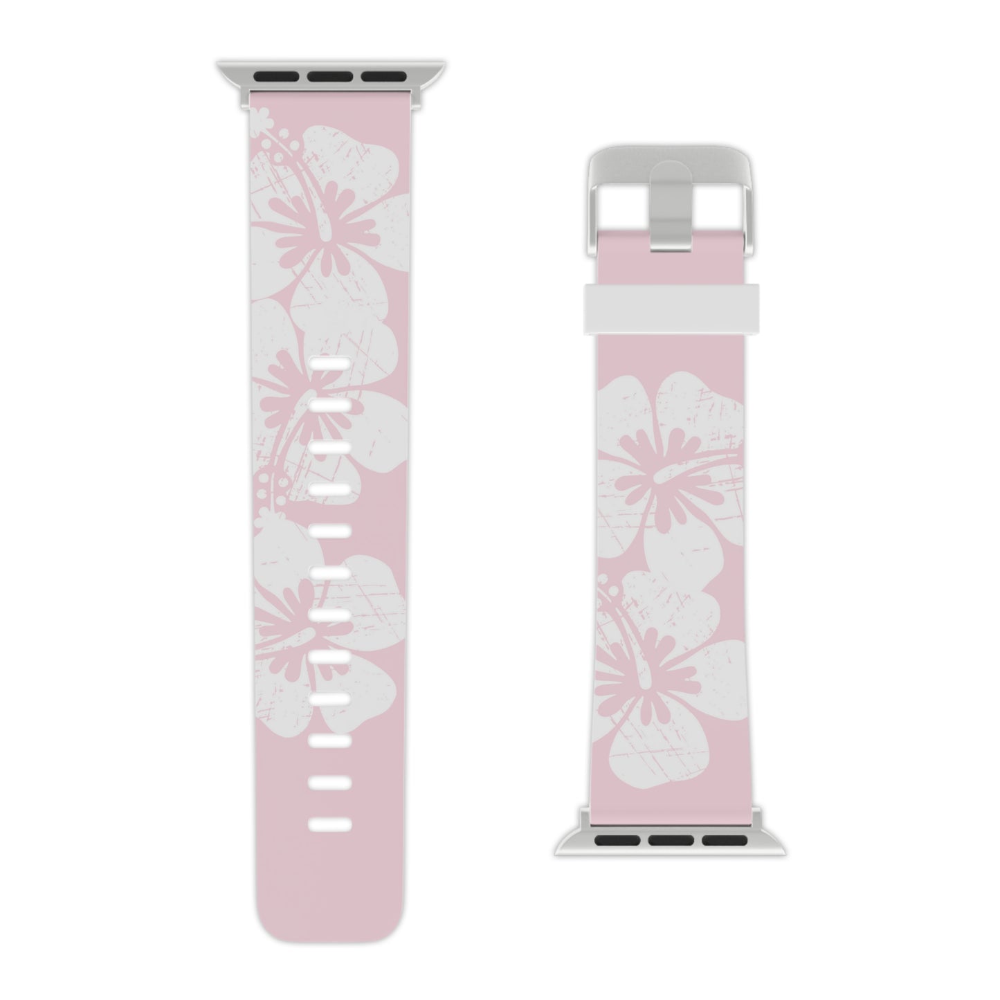 "The Classic Hibiscus" - Distressed Pink Watch Band for Apple Watch