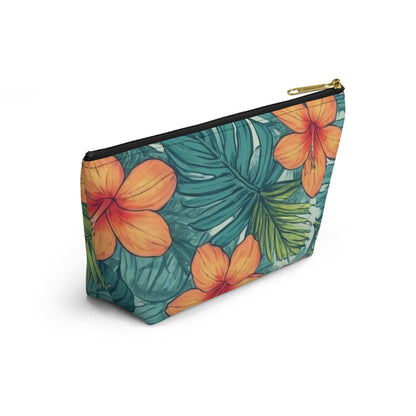 "Tropical Vibes" Accessory Pouch w T-bottom