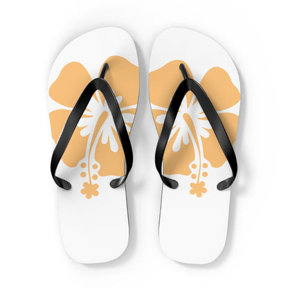 "Orange Hibiscus" Flip Flops