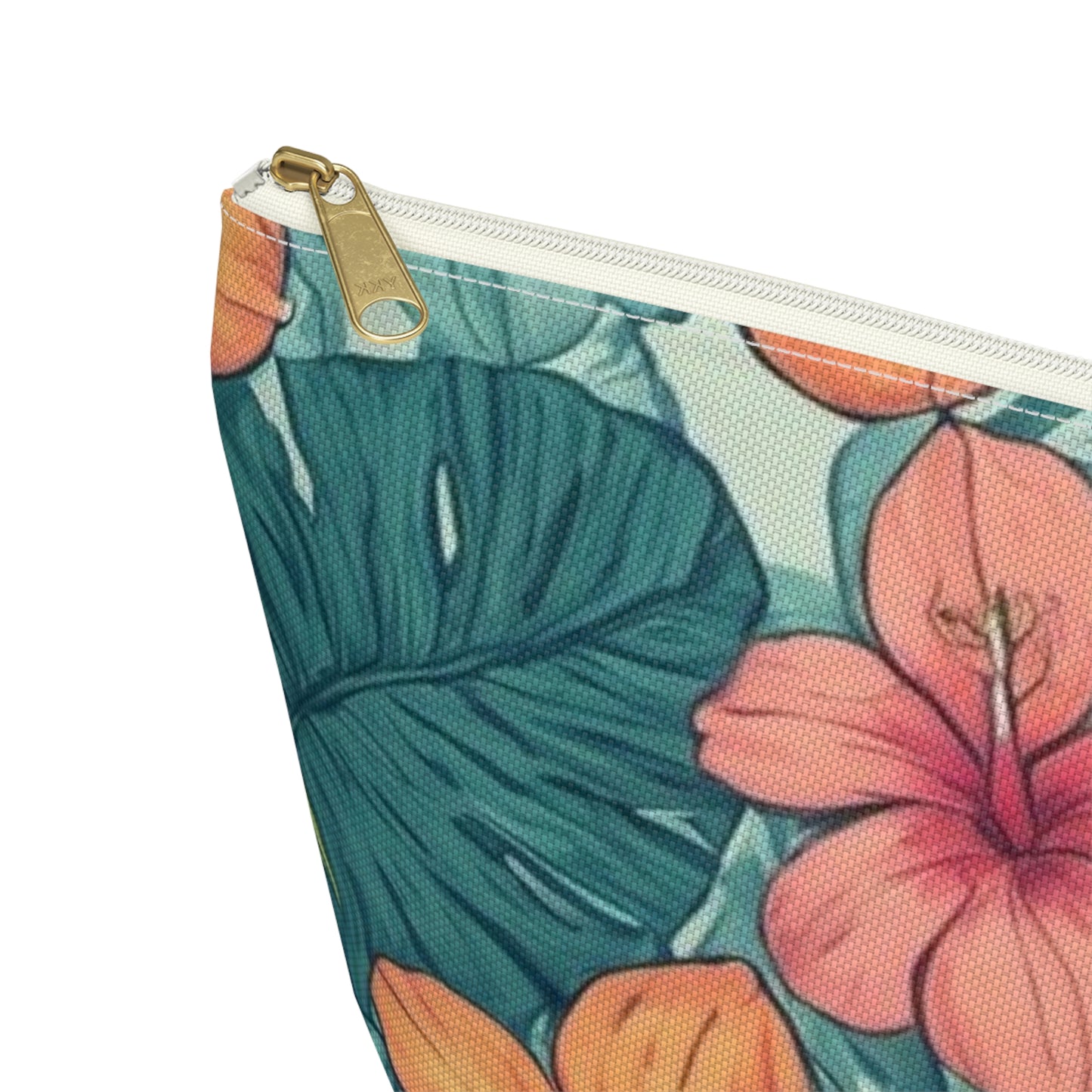 "Tropical Vibes" Accessory Pouch w T-bottom