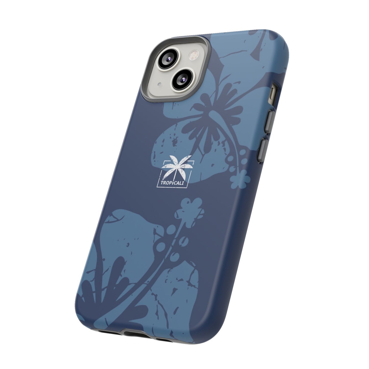 "The Classic Hibiscus" Phone Cover - Distressed Blue