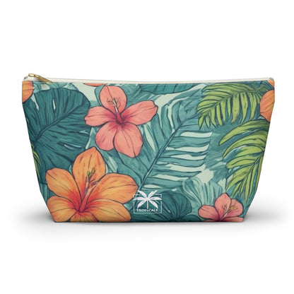 "Tropical Vibes" Accessory Pouch w T-bottom