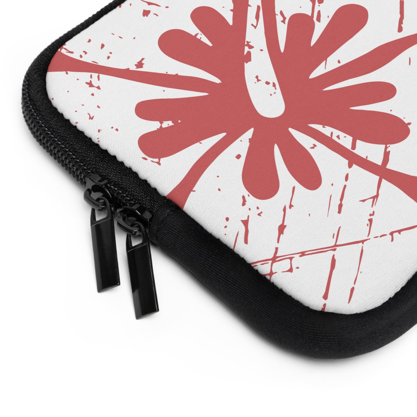 "The Classic Hibiscus" Laptop Sleeve - Distressed Red