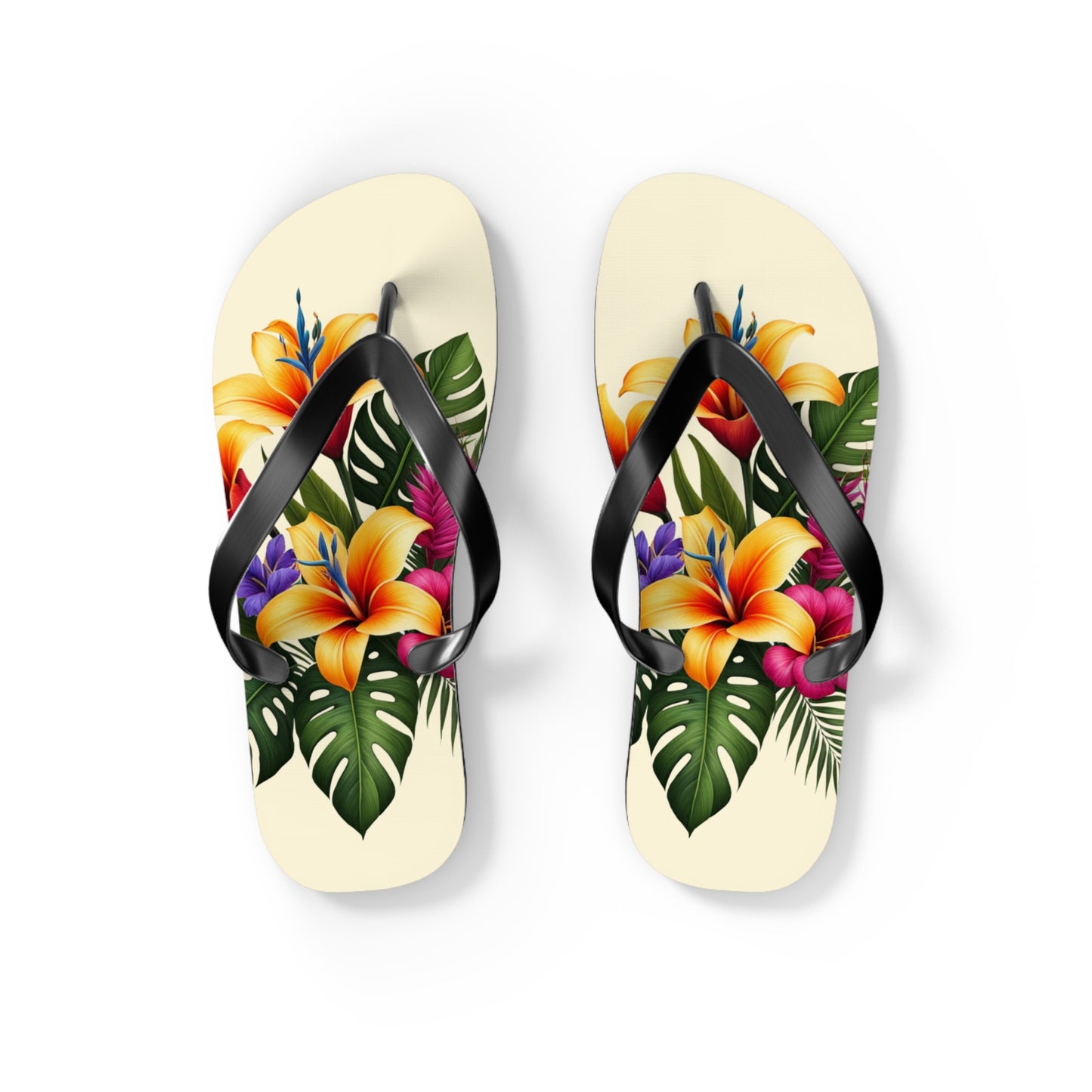 "Tropical Arrangement" Flip Flops