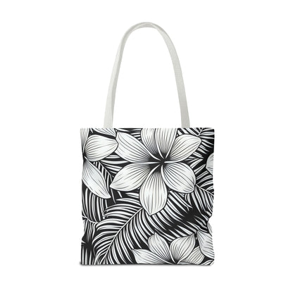 "Plumeria" Tote Bag - Black and White