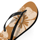 "The Classic Hibiscus" Flip Flop - Distressed Brown