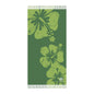 "The Classic Hibiscus"  Beach Cloth - Distressed Green