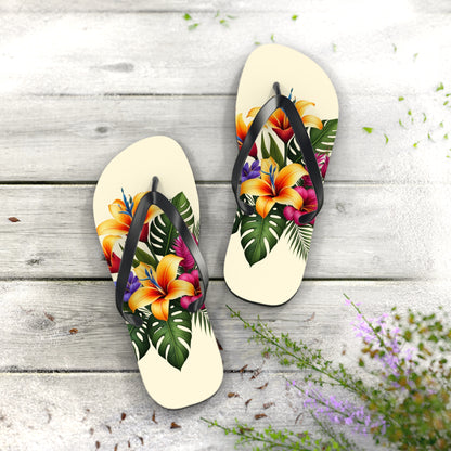 "Tropical Arrangement" Flip Flops