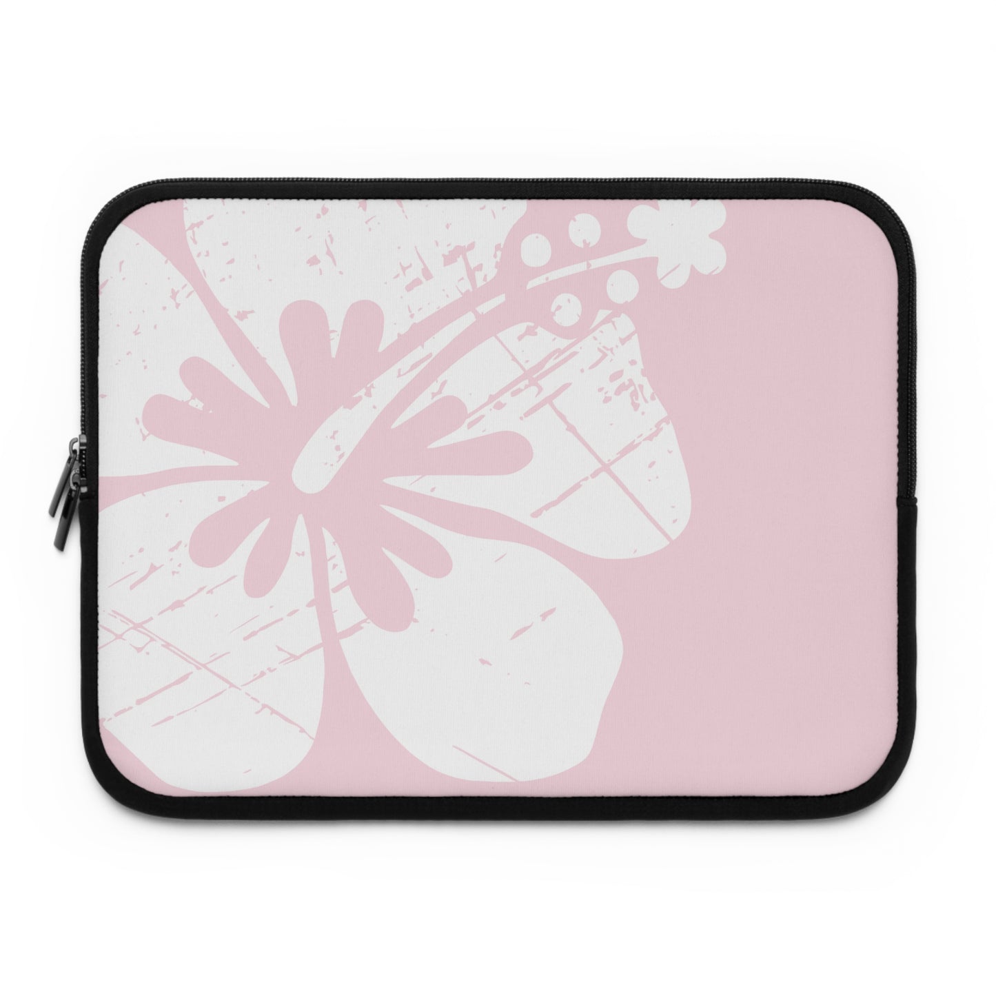 "The Classic Hibiscus" Laptop Sleeve - Distressed Pink