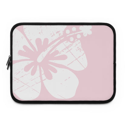 "The Classic Hibiscus" Laptop Sleeve - Distressed Pink