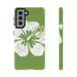 "The Classic Hibiscus"  Phone Case - Distressed Green