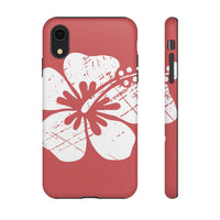 "The Classic Hibiscus" Phone Cover - Distressed Red